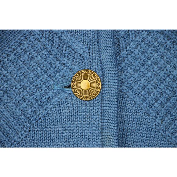 Geiger Collections Austria Blue Wool Cardigan Sweater M - Picture 8 of 8